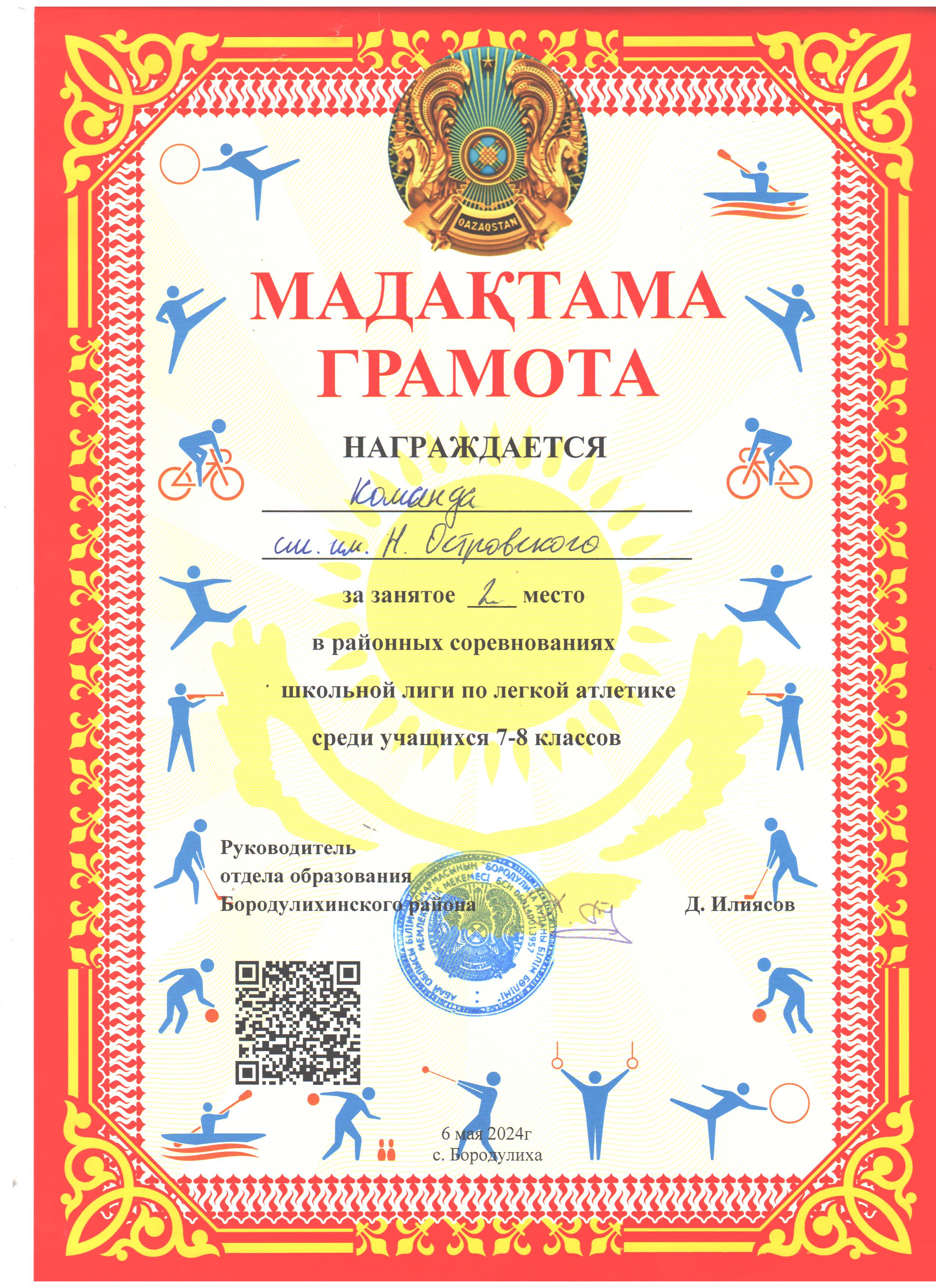 2024-2025 Район грамоты